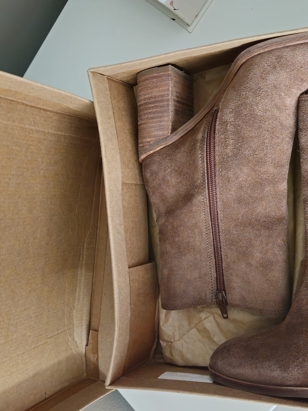 Lucky Brand Brown Suede Side-Zip Heeled Boots